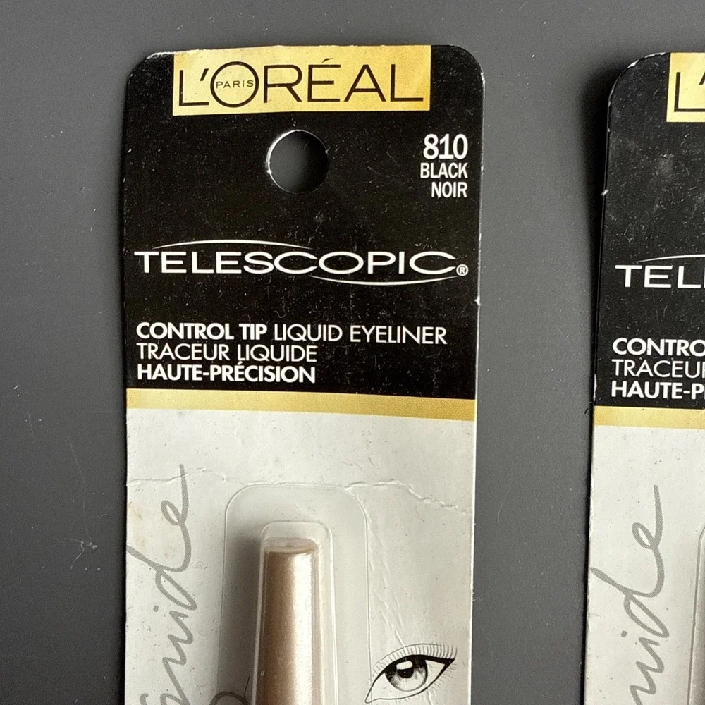 Lot Of 2 L'Oréal Telescopic Control Tip Liquid Eyeliner, #810 Black B70